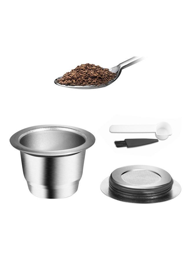 NIBEMINENT Coffee Capsules Stainless Steel Maker Pod Filters Cup 0.13oz Capacity for Nespresso U CitiZ Pixie Le Cube Maestria Lattissima Inissia Concept Essenza Machine Silver 10.5*5.5*5.5cm - Image 1