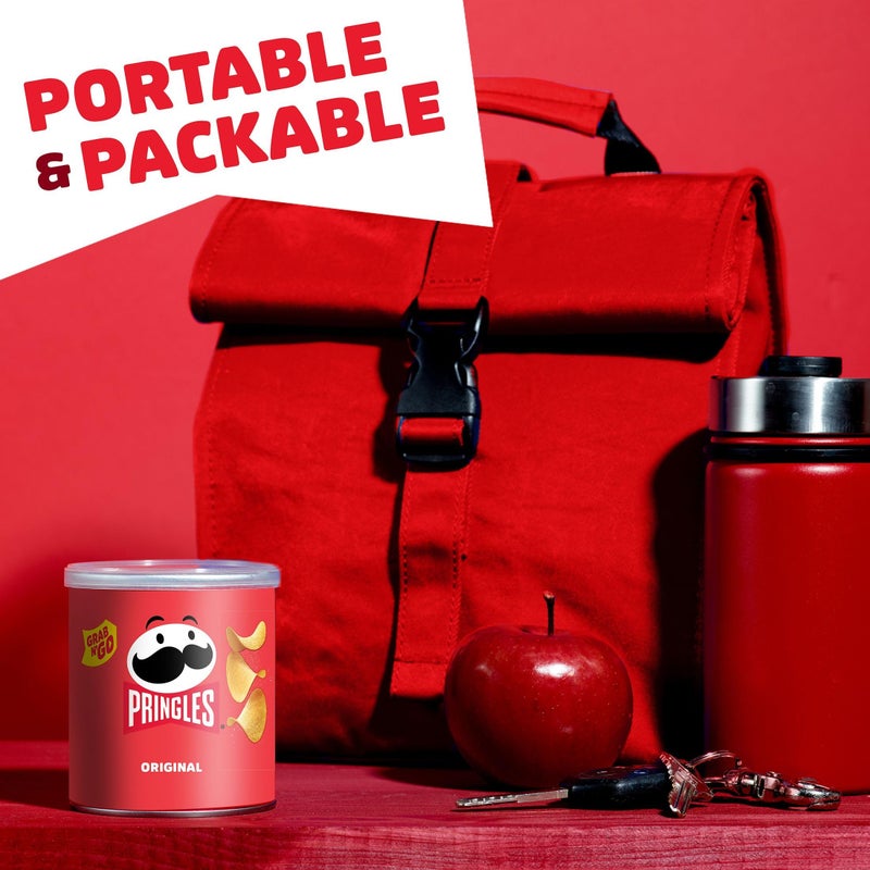 Pringles رقائق بطاطس برينجلز، وجبات خفيفة للغداء، وجبات خفيفة للمكتب والأطفال، سهلة الحمل، الأصلية (12 علبة) - Image 3