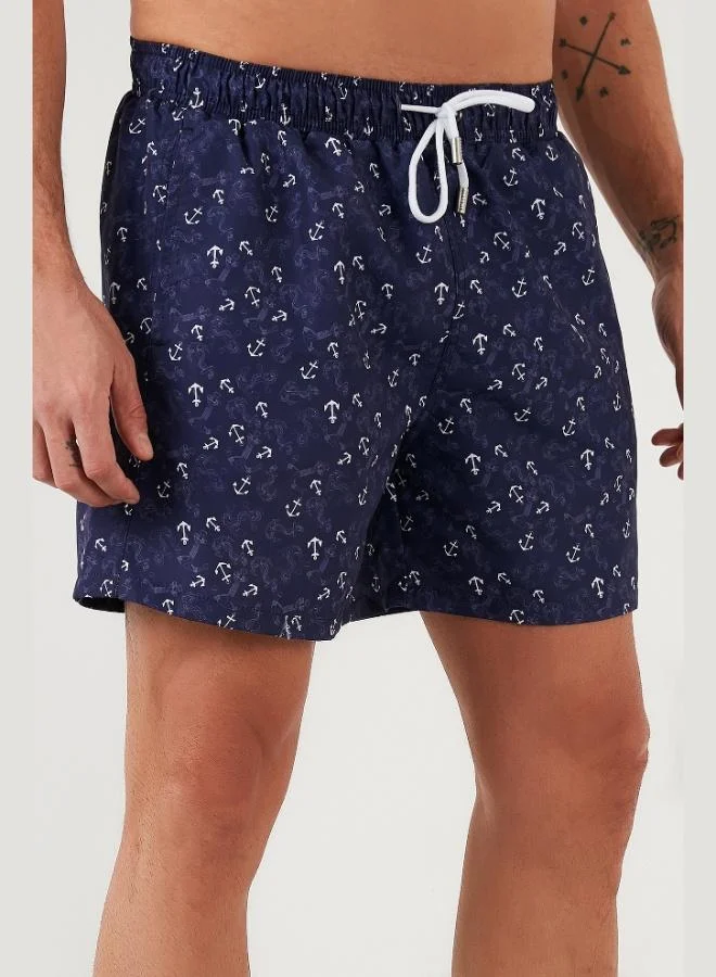 Buratti  Buratti Patterned Swim Shorts Waist-Tied Pocket Swimsuit Short Men's SWIMSUIT SHORT 380093 for Men | Best Price UAE