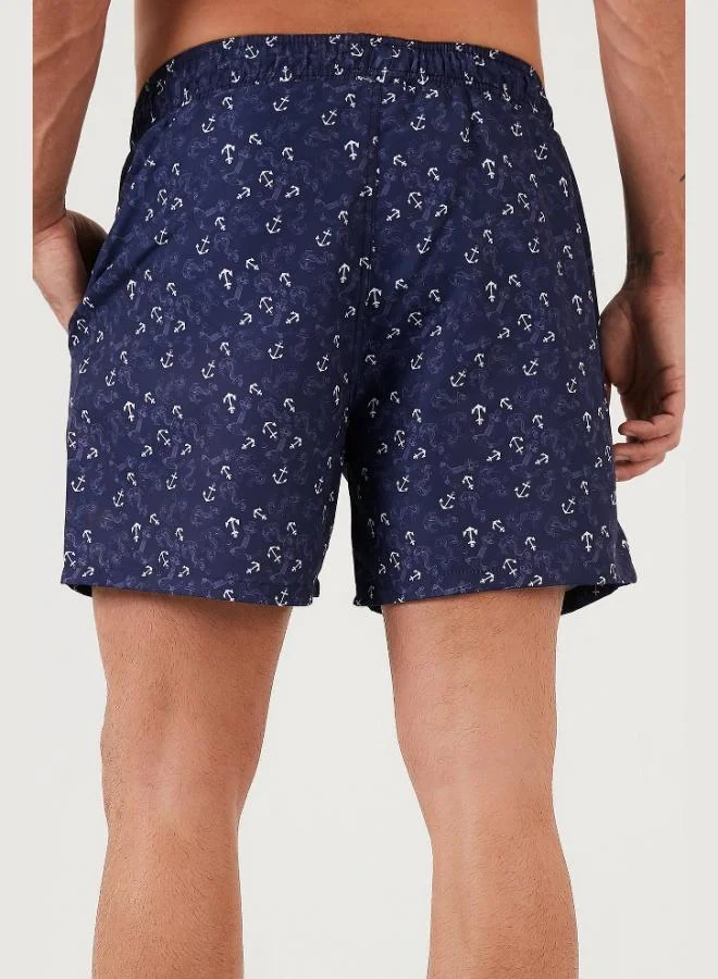 Buratti  Buratti Patterned Swim Shorts Waist-Tied Pocket Swimsuit Short Men's SWIMSUIT SHORT 380093 for Men | Best Price UAE