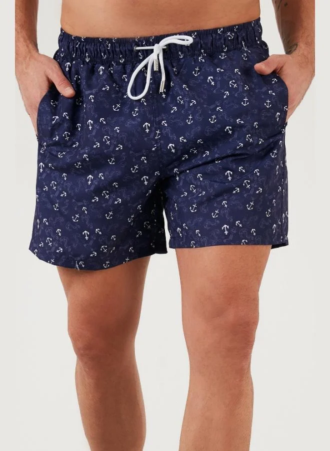 Buratti  Buratti Patterned Swim Shorts Waist-Tied Pocket Swimsuit Short Men's SWIMSUIT SHORT 380093 for Men | Best Price UAE