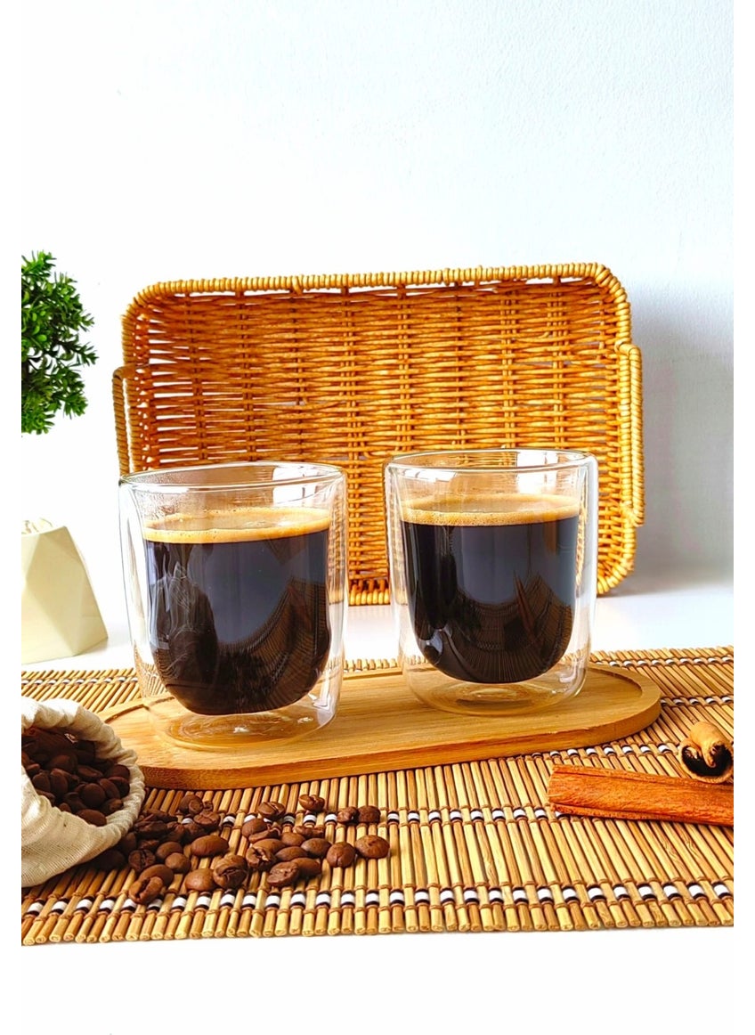 Senza - 2 Pieces Double Walled Glass Americano Glass - Image 1