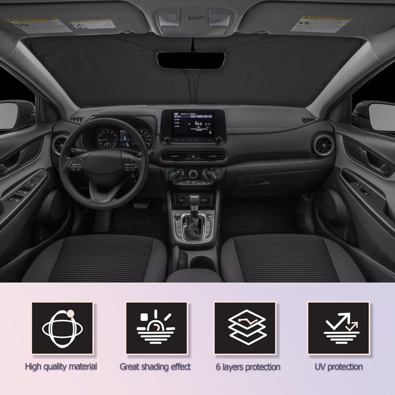 LUWU Car Windscreen Sunshade Cover for Peugeot 3008 P64 E-3008 2024 - Foldable UV Dust Protector - Image 2