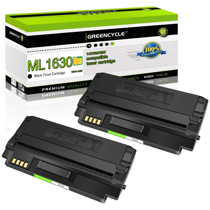 greencycle 2 Pack MLD1630A Toner Cartridge High Yield Compatible for Samsung ML1630 ML1630 ML1630W SCX4500 SCX4500W Series Printer