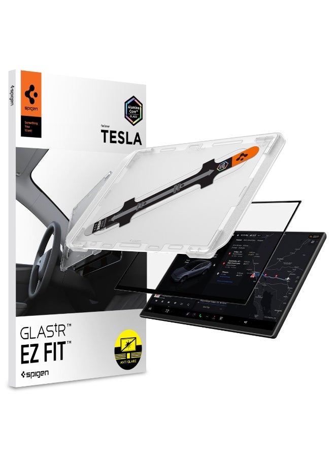 Spigen GLAStR EZ Fit for Tesla Model 3 (2026 / 2025 / 2024) Highland and Model Y (2026 / 2025) Juniper Dashboard 16 inch Touch Screen Protector Tempered Glass - Matte Anti Fingerprint / Anti Glare - Image 1