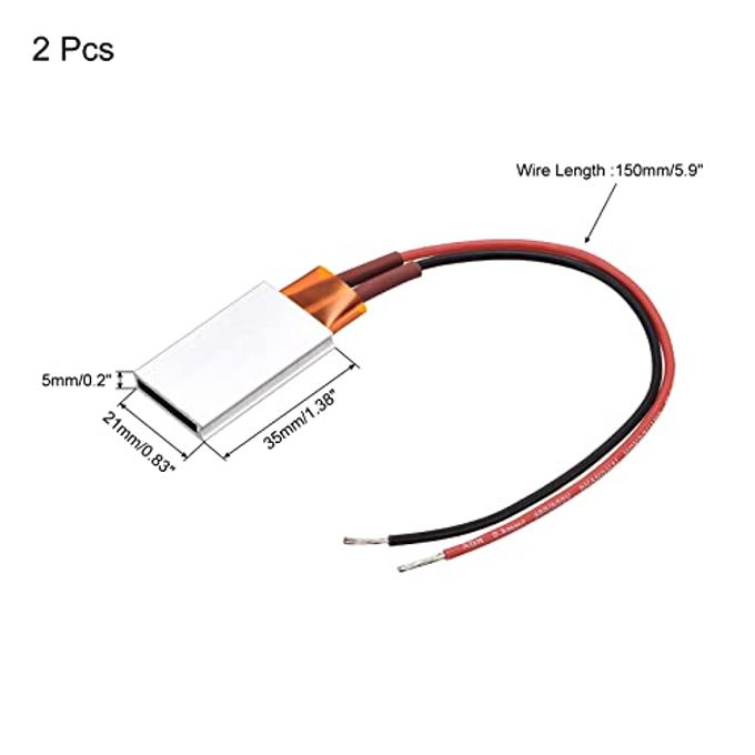 MECCANIXITY PTC Heating Element 12V 7W-50W 200C Consistent Temperature Ceramic Thermostatic for Heating 2pcs - Image 2