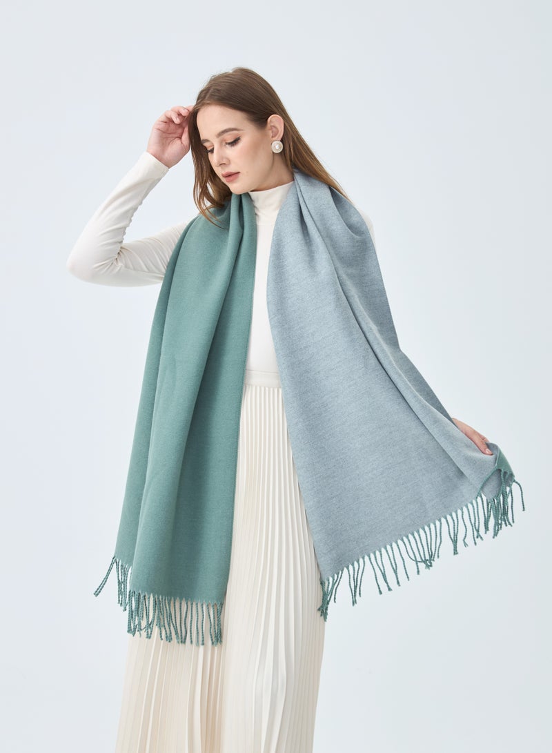 Sky cashmere Wool Scarf Pashmina Shawl Wrap For Women Long Large Warm Thick Reversible Scarves - Image 1