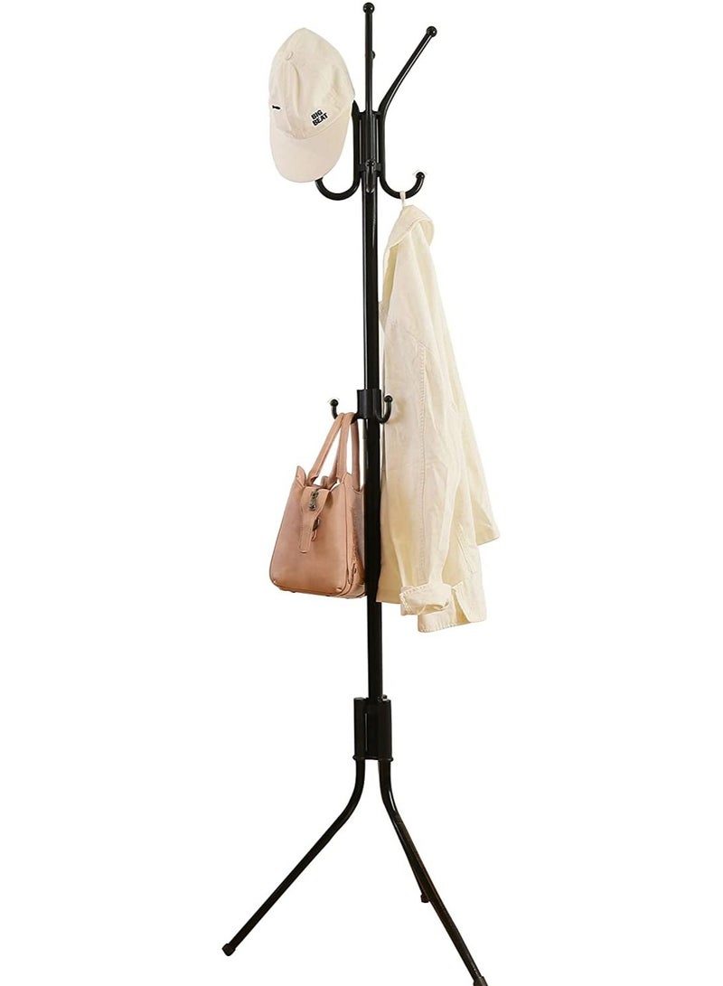 DubaiGallery Coat Stands Coat Racks Metal Coat Rack Coat Stand Metal Hat Coat Stand Heavy Bedroom Hallway Free Standing Clothes Hat Rack Hangers Free-Standing Hanger Rack  - Image 1