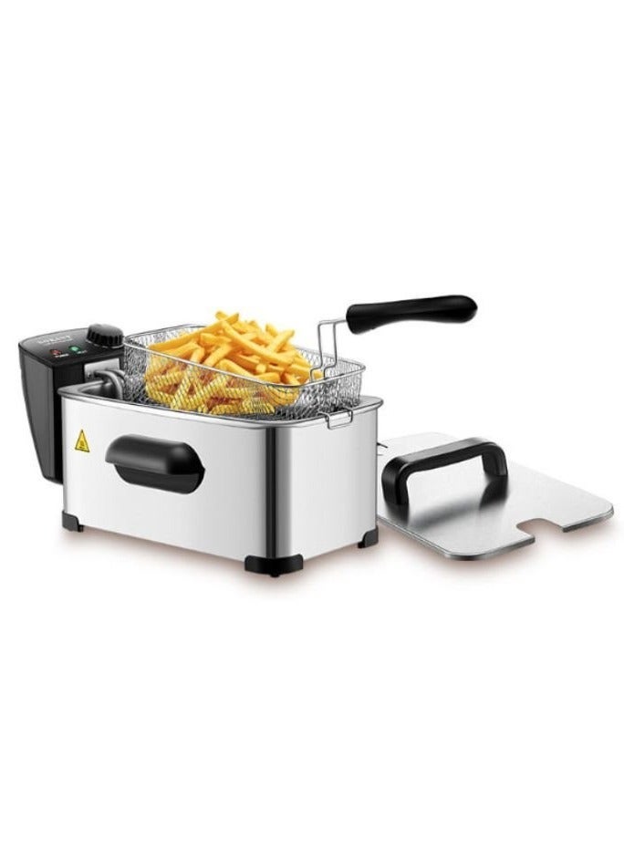 Sokany Deep Fryer, made of heat-insulating stainless steel, 3.5L, 2000W, powerful and fast heating, SK-10075 - Image 1
