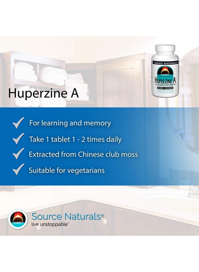 Source Naturals هوبيرزين أ 100 ميكروغرام للتعلم والذاكرة 120 قرص - Image 5