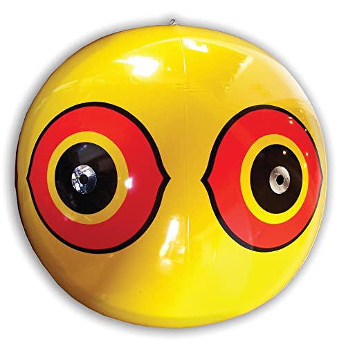 Bird-X Scare-Eye Balloon, Predator 3D Eye Balloons with Glaring Eyes and Bright Colors, Covers up to 6,000 sq. ft. Area, Pack of 1 Yellow Balloon - Image 1