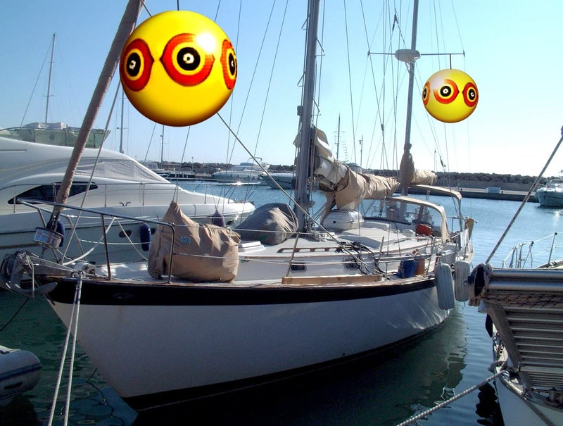 Bird-X Scare-Eye Balloon, Predator 3D Eye Balloons with Glaring Eyes and Bright Colors, Covers up to 6,000 sq. ft. Area, Pack of 1 Yellow Balloon - Image 3