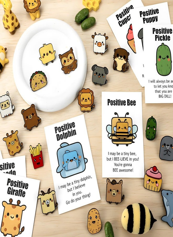 تونديامو مجموعة تونديمو من 60 قطعة من دبابيس التحفيز الإيجابية، دبابيس مينا مضحكة، كمية كبيرة للبالغين، بطاقة ملهمة، هدية ملهمة للموظفين وزملاء العمل، هدايا عيد الميلاد - Image 4