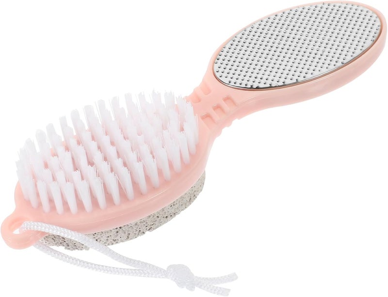 Mipcase 4-in-1 Foot Scrubber Brush Pumice Stone Handheld Foot File Callus Remover Shower Use Pedicure Tool Dead Skin Removal - Image 1