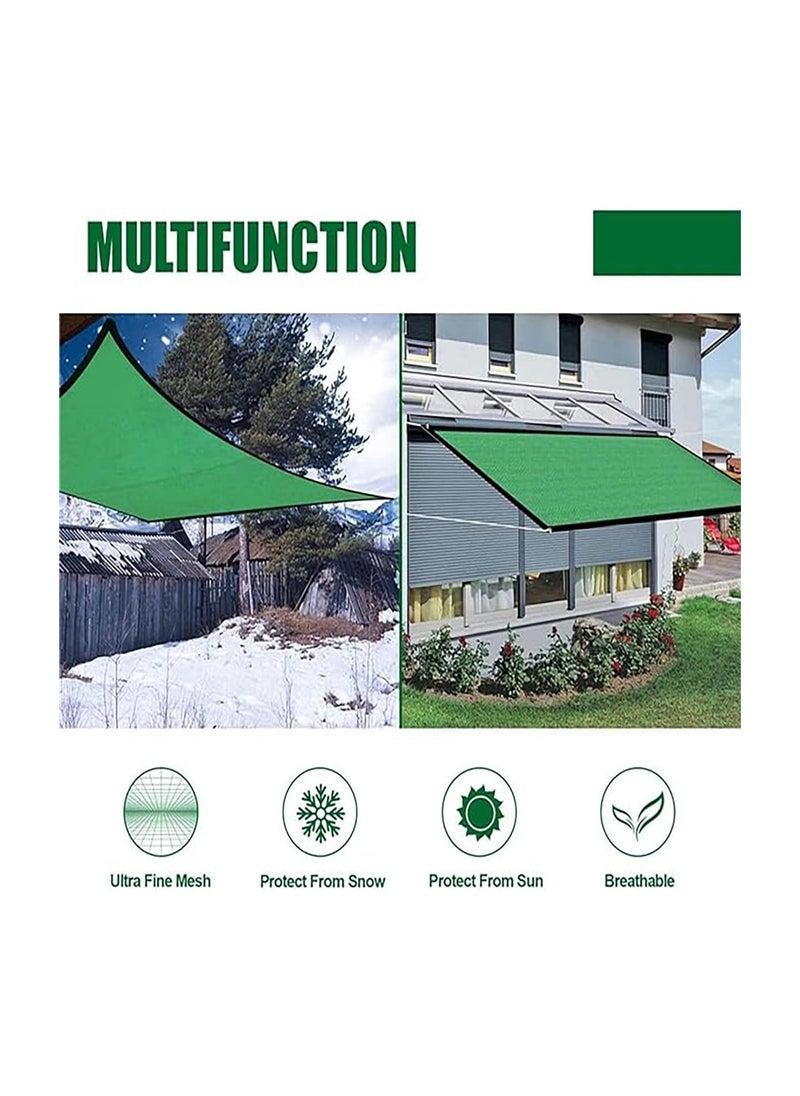 GUDOO Green Sun Screen, Shade Sail Awning, Shade Fabric, HDPE Outdoor Sun Shade with Cord, Grommets, for Greenhouse Patio Flowers Plants Lawn 2 x 4M  - Image 3