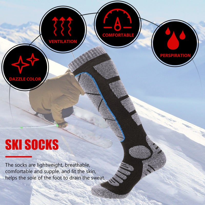 1 Pair of Unisex Skiing Stockings Thickened Mountaineering Hiking Socks - Image 4