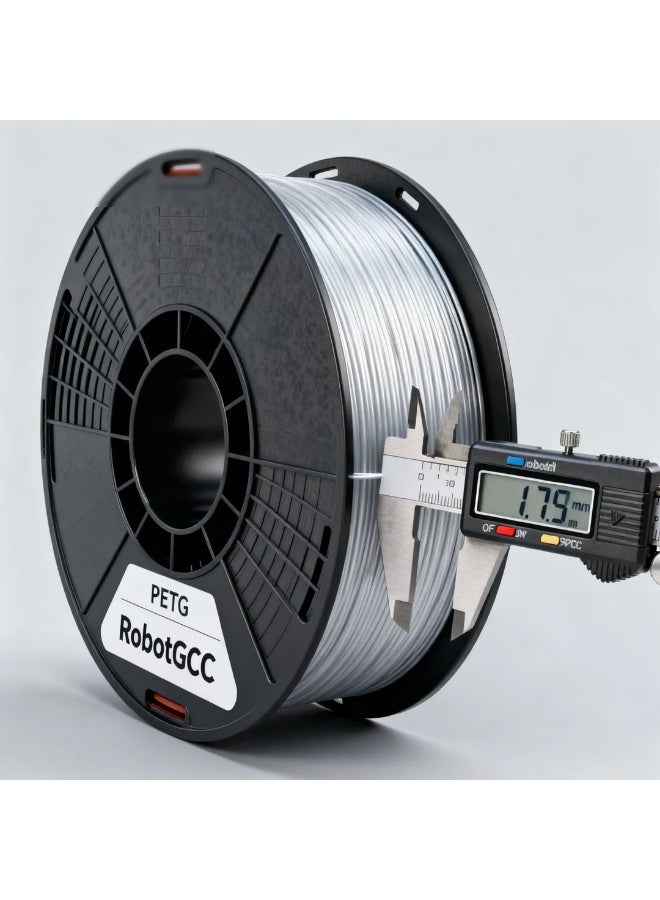 Robotgcc Carbon Fiber Petg 3D Printer Filament 1.75Mm 1Kg - Black