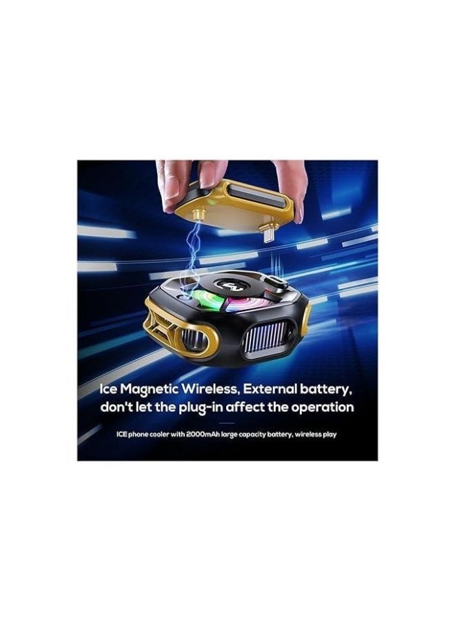 Memo CX12 Mobile Cooler with Digital Display and RGB Lighting +Finger Powder - Image 2