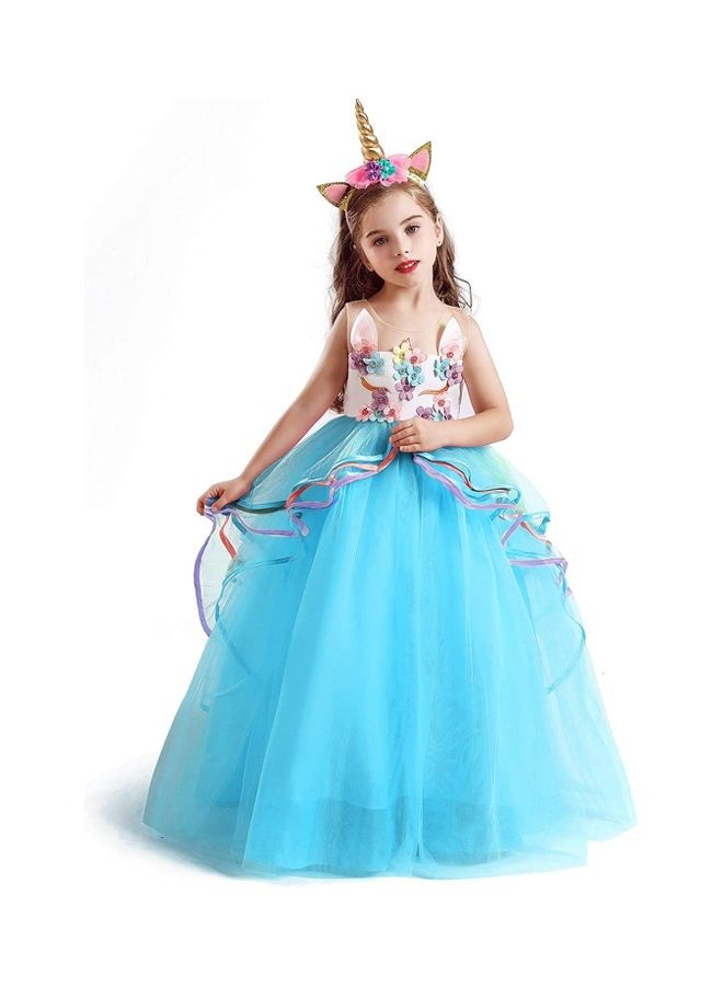 NIBEMINENT Princess Party Dress With Headband 120cm - Image 1