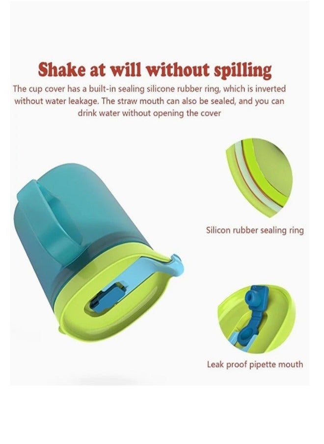 Sippy Cups For Toddlers. Drink Water Bottle Training Cup. Spill-Proof Toddler Milk Scale With Handle 6 Months+ Kids Portable Reusable (Green 250ml) - Image 4