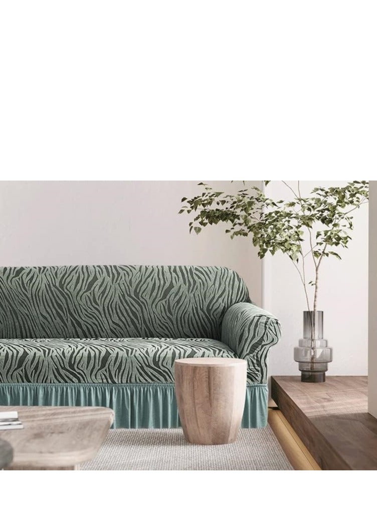 TRASSLE Thick Sofa Cover with Skirt, Stretchable Full Cover Dustproof Sofa Towel Couch Slipcover，Pure Color Combination Sofa Cover, for Furniture Protection - Image 4