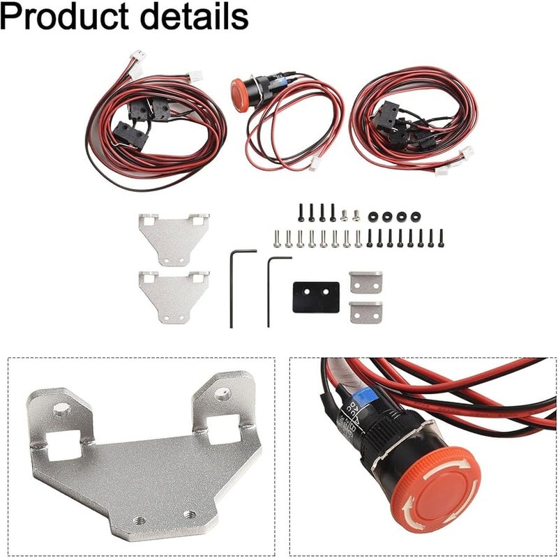 مجموعة مفتاح حدود CNC 3018 مع مفتاح إيقاف وكابل 80 سم بـ 2 دبوس - Image 3