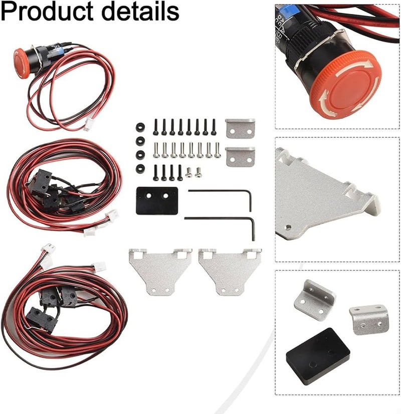 مجموعة مفتاح حدود CNC 3018 مع مفتاح إيقاف وكابل 80 سم بـ 2 دبوس - Image 4