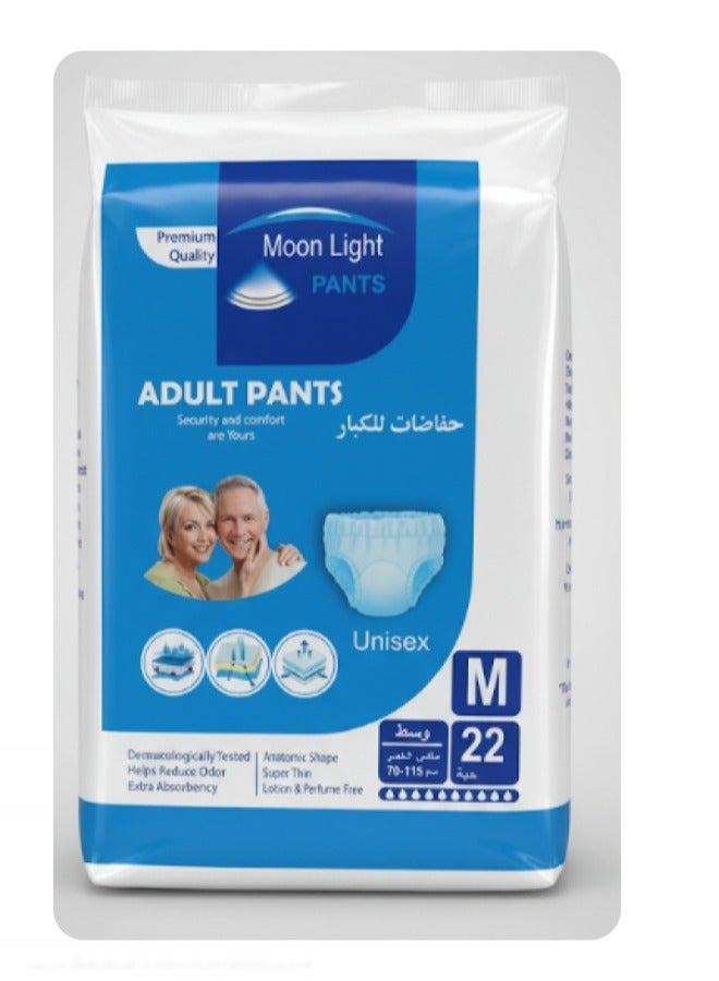 Moon light Premium Adult Diapers, Medium Size (Pack of 22 Diapers) - Image 2