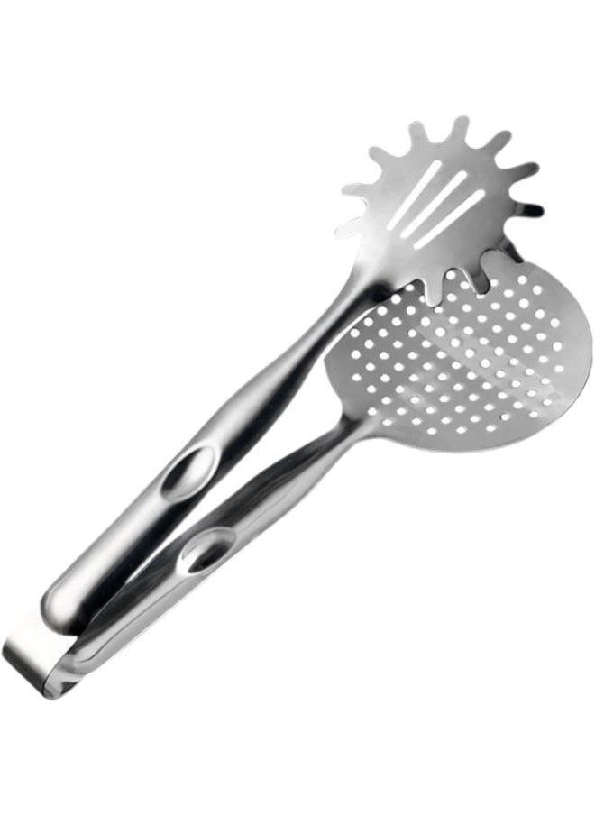 Happy Home Stainless Steel Big Tongs BBQ Food Pasta Strainer Meat Salad Kitchen Tool Accessory Utensils  - Image 1