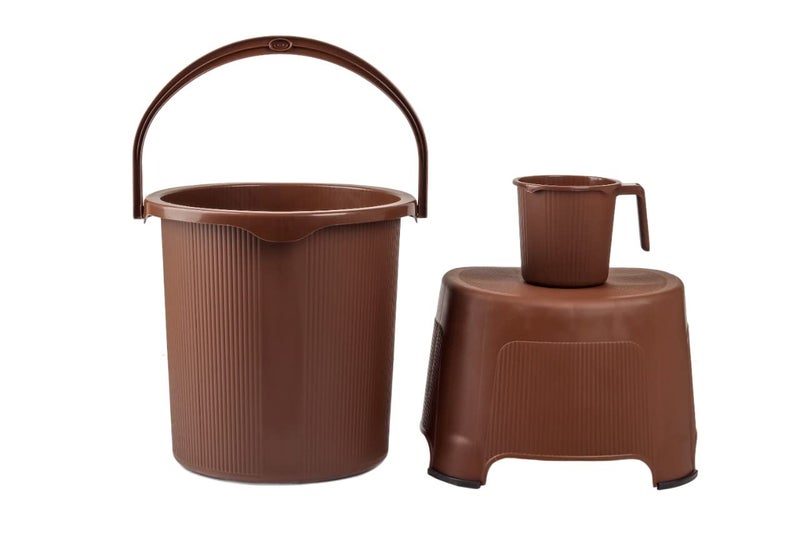 Regalo Bathroom Set (Capacity 25ltr) (Dark Brown) - Image 1