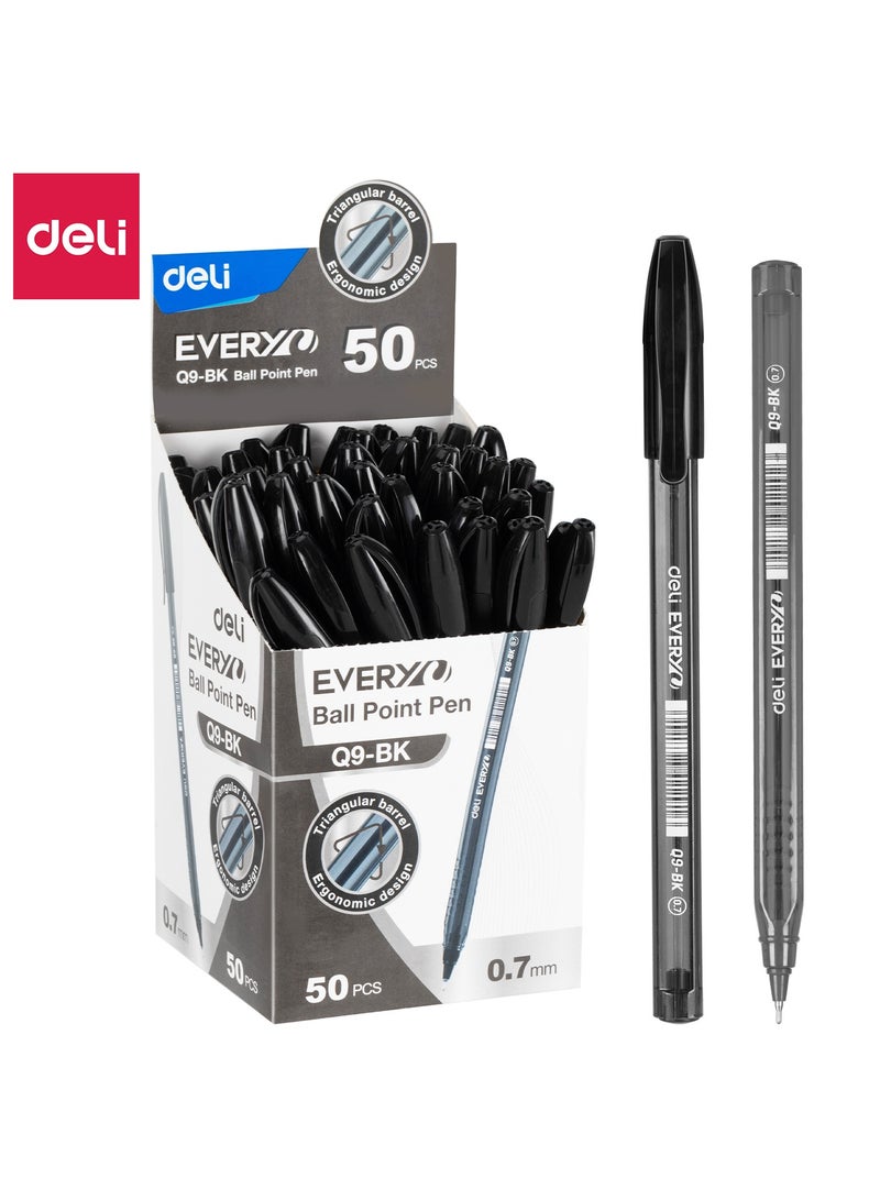 Deli Deli EQ9-BK Ball Point Pen - 50pcs / ideal for school and office use - Image 1