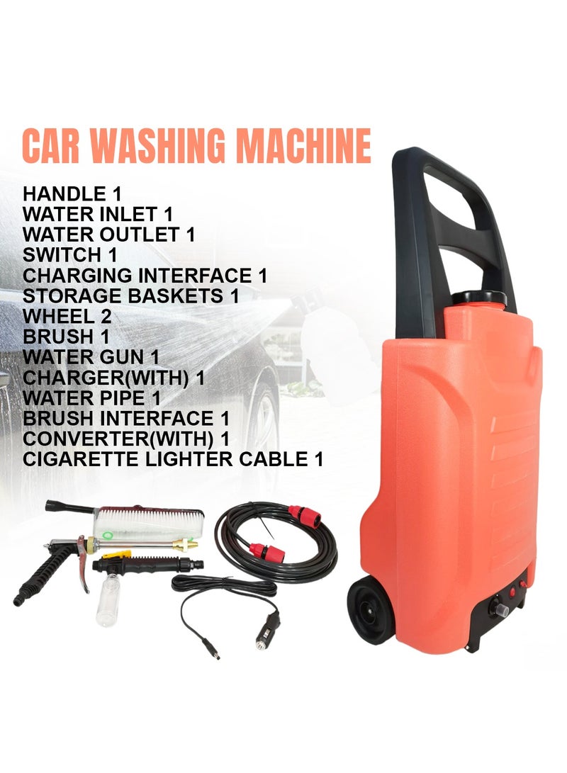 آلة غسيل السيارات 12 فولت المحمولة ارتفاع ضغط آلة التنظيف بالشفط الذاتي سيارة غسالة مضخة مياه مدفع المياه معدات غسيل السيارات منظف السيارة - Image 3
