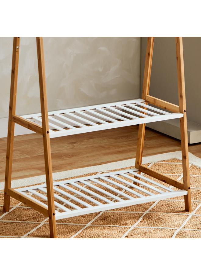 هوم بوكس وحدة تخزين لكزس ذات مستويين مع رف ملابس - 90x43x152 سم - Image 3