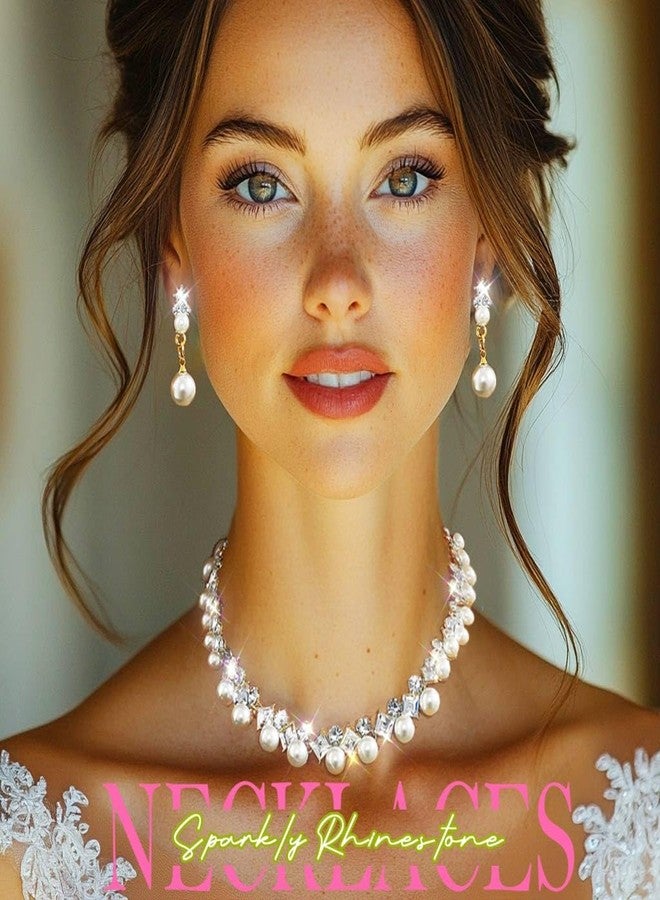 EVILD Pearl Wedding Jewelry Set Gold Choker Necklace Set for Women - Image 3