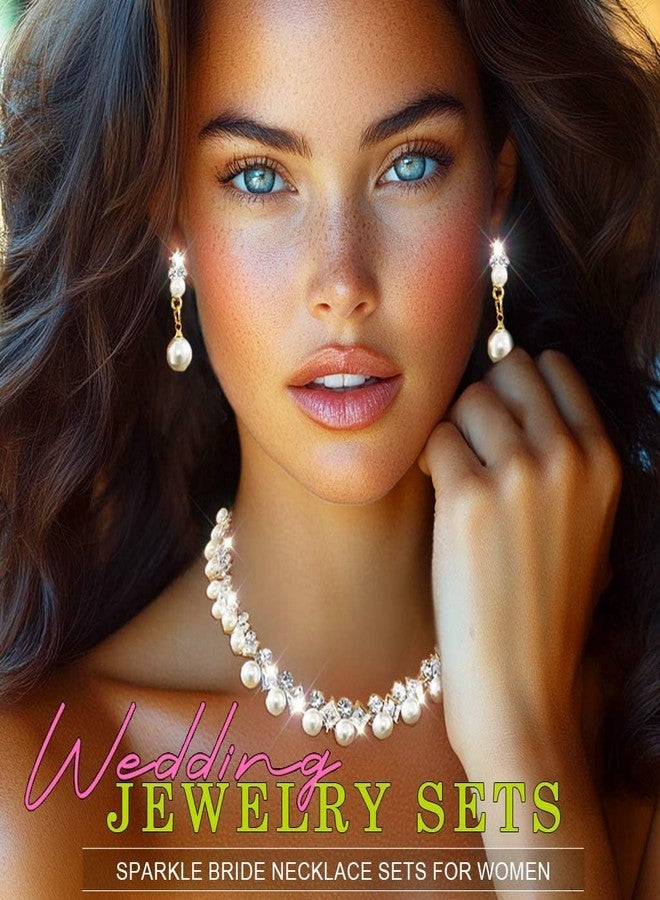 EVILD Pearl Wedding Jewelry Set Gold Choker Necklace Set for Women - Image 5