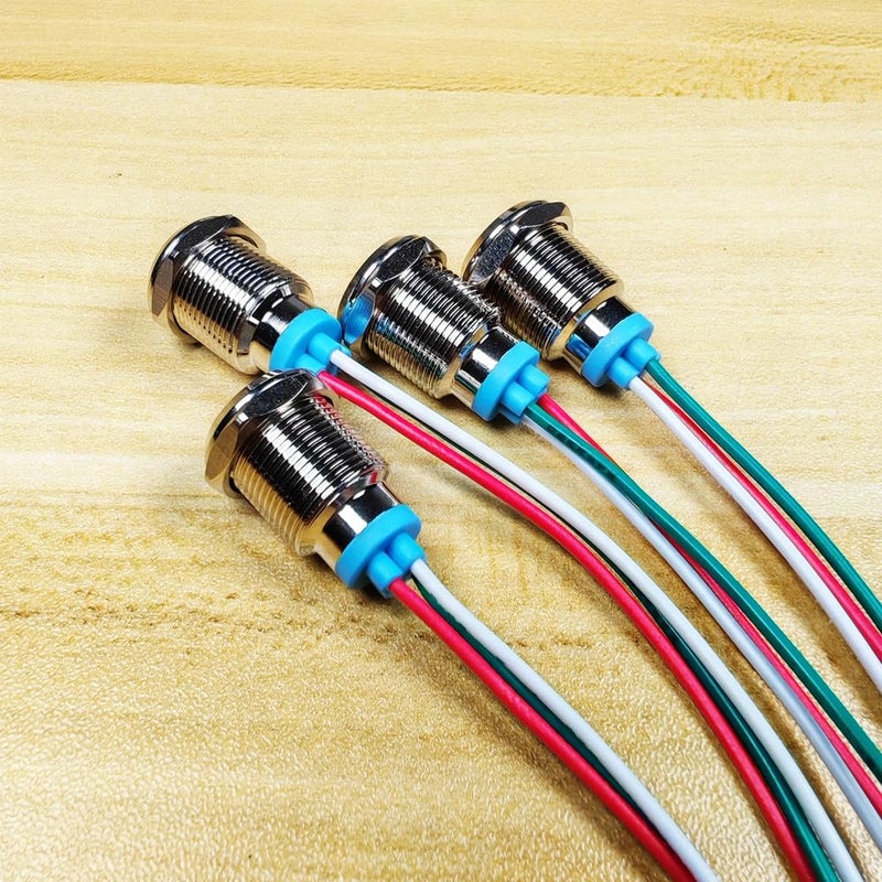 Gebildet Bi-Color(Green&Red) 12mm(1/2 inch) Energy Saving Indicator Light, 12mm 2 Color LED Light 12V/24V/ 20mA Panel Mount Light for Car Truck Boat Auto Part(Pack of 4) - Image 3
