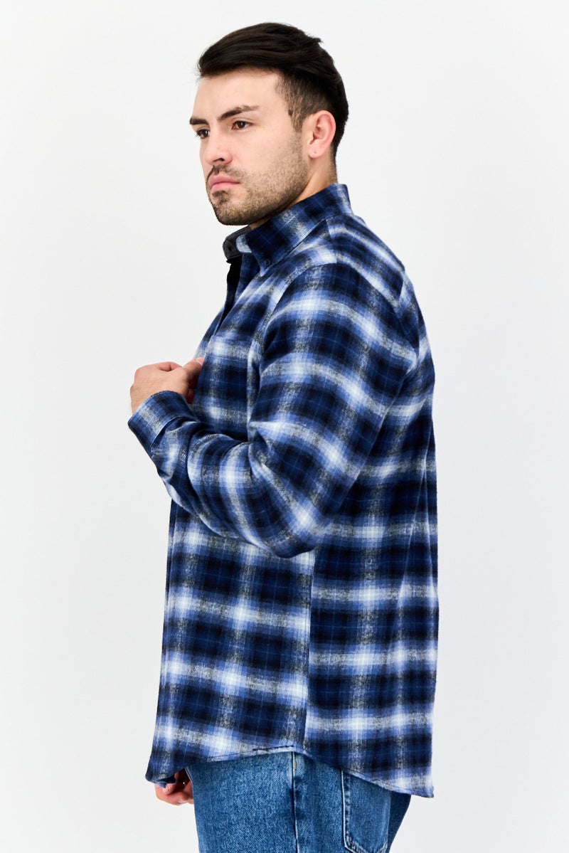 Chaps Men Regular Fit Plaid Long Sleeves Casual Shirt, Multicolor - Image 3