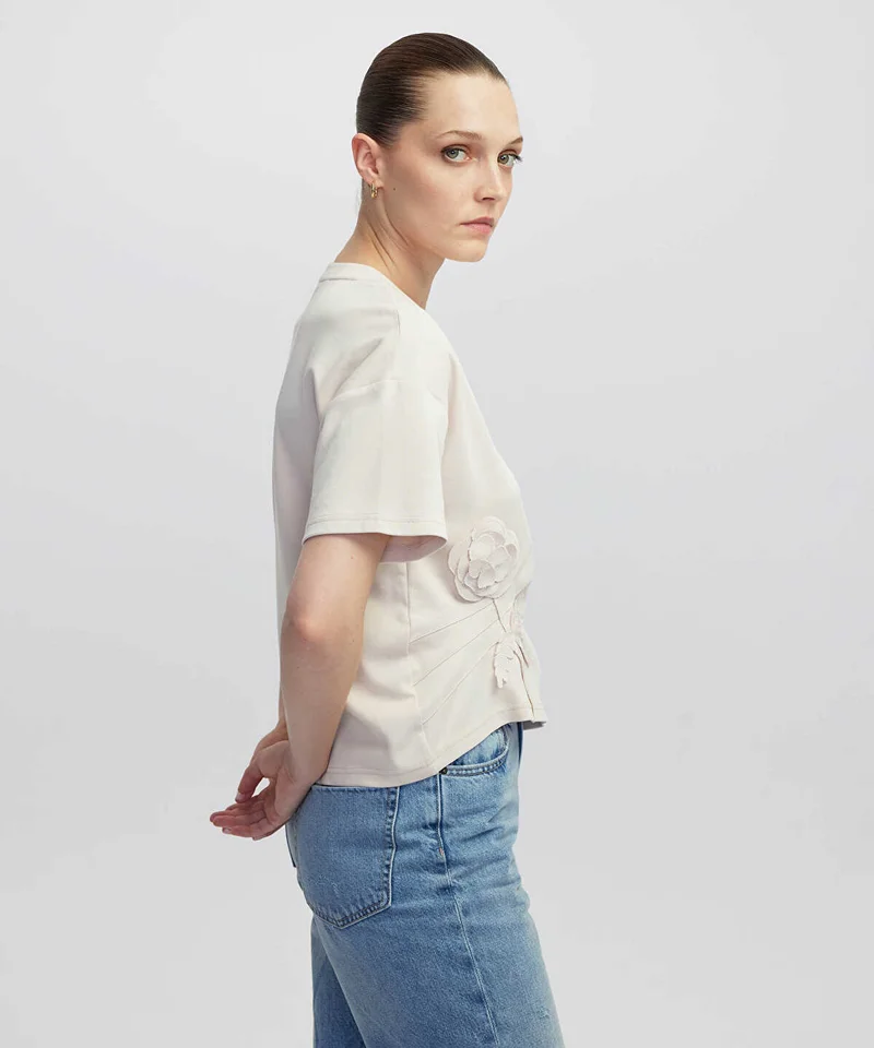 Ipekyol Floral Applique T-Shirt