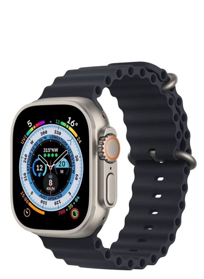 T800 Ultra Smartwatch1.99 infinite Display | 49mm 1.99" Screen Android and iOS Heart Rate Monitor | Bluetooth Call | Motion Record | BLACK - Image 1