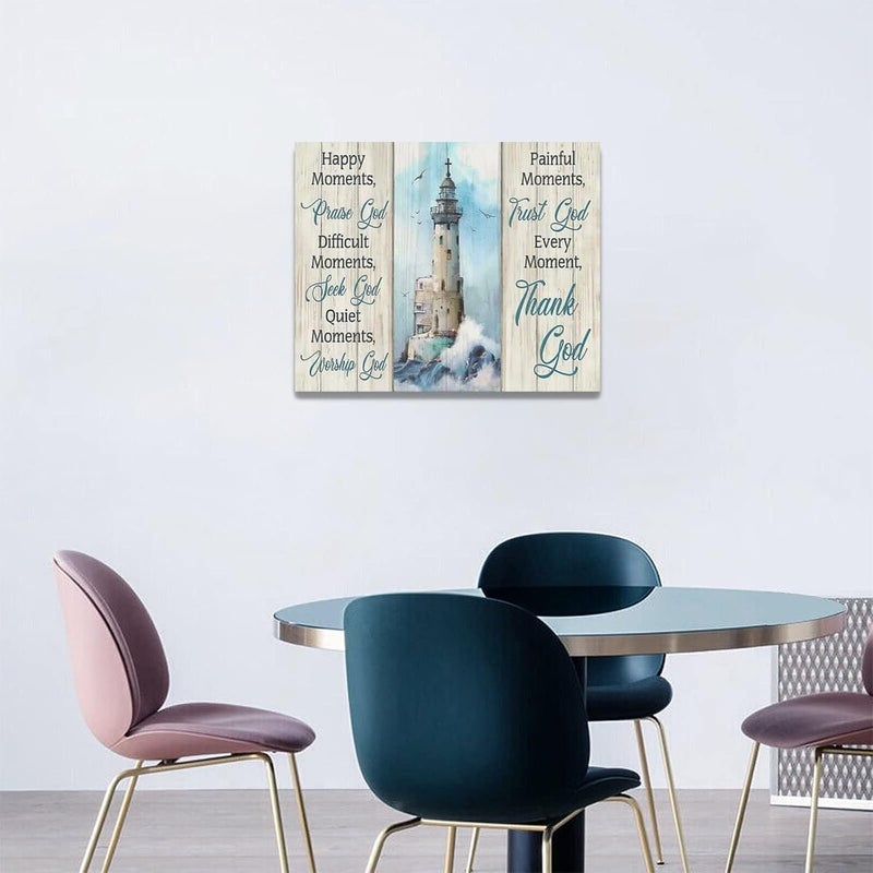 remzoke Inspirational Nautical Lighthouse Wall Art - Image 2