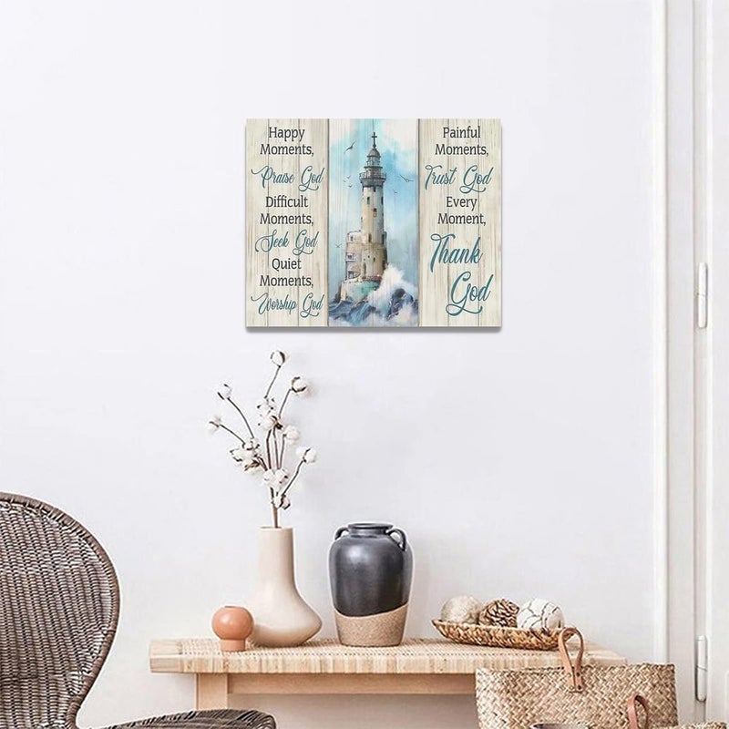remzoke Inspirational Nautical Lighthouse Wall Art - Image 3