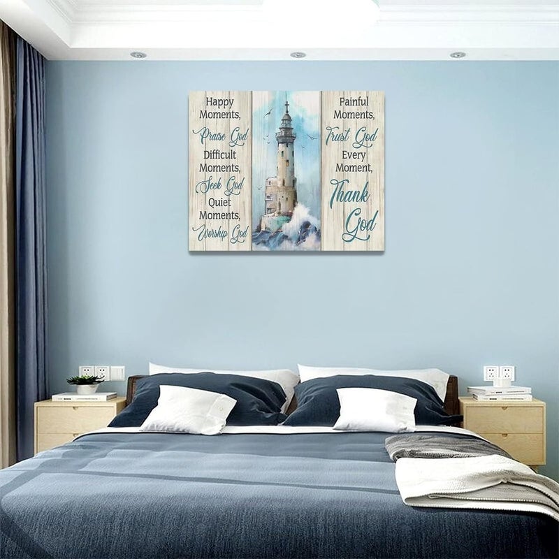 remzoke Inspirational Nautical Lighthouse Wall Art - Image 5