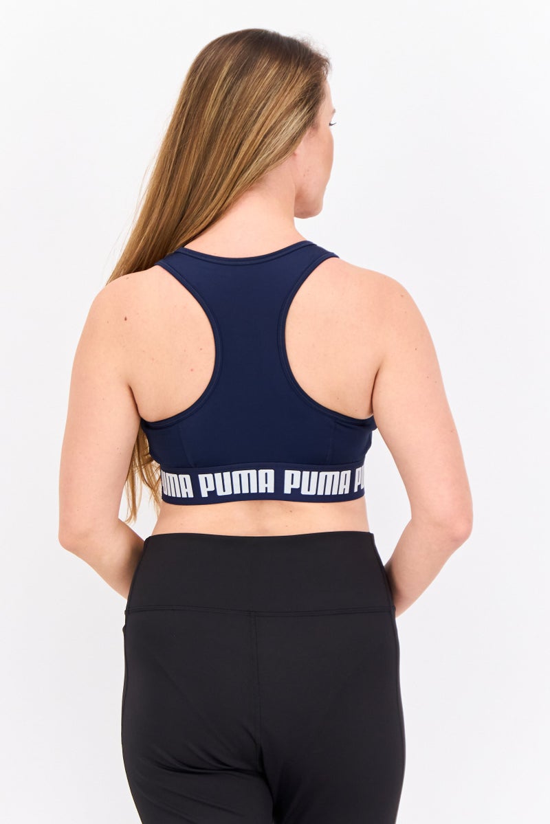 PUMA Women Padded Sports Bra, Navy - Image 3