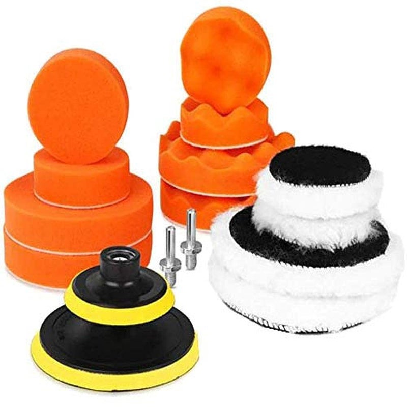 DIY Crafts DIY Crafts CT-DIY-HI-52518 3'/4"/7"inch Drill Buffing Sponge Pads Car Foam Woolen Polishing Pads Kit For Car Buffer Polisher Sanding  - Image 1