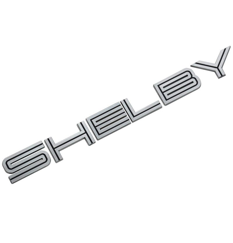 EmbRoom SHELBY Letter Emblem Badge Rear Trunk Sticker Decal (Chrome/Black) - Image 1