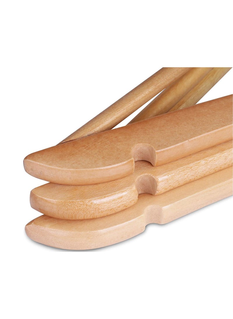 Generic - Solid Wood Coat Hangers Non-Slip Cloth Hangers with Notches & 360° Swivel Hook - Image 1