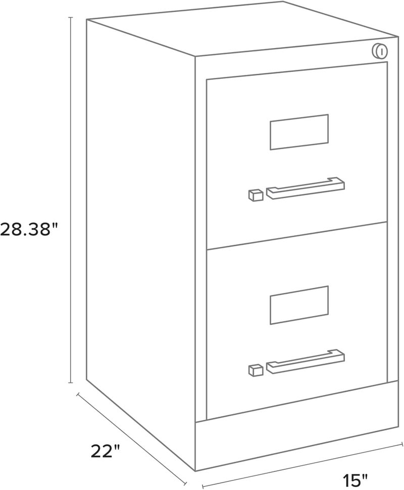 Realspace خزانة ملفات عمودية 2 درج من ريال سبيس 22D باللون الأسود - Image 3