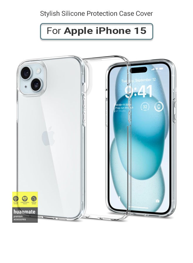 huanmate Ultra Clear Protective Case Cover For Apple iPhone 15 Clear - Image 1