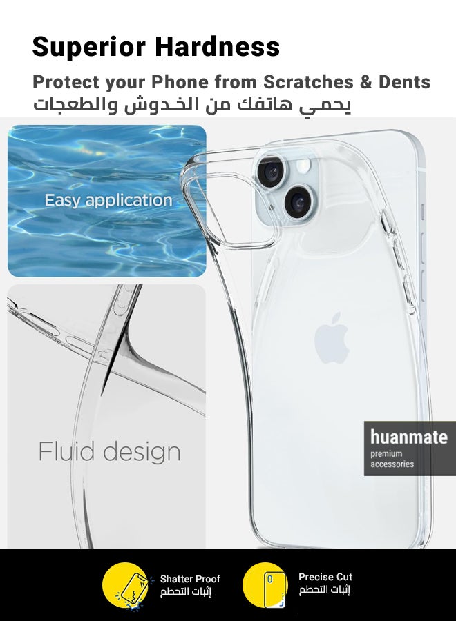huanmate Ultra Clear Protective Case Cover For Apple iPhone 15 Clear - Image 4