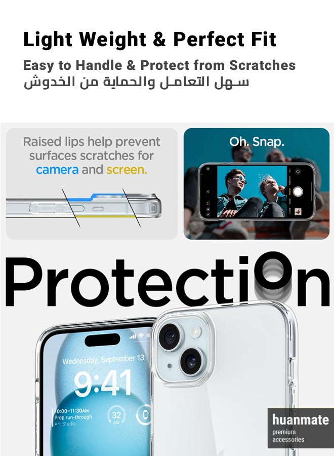 huanmate Ultra Clear Protective Case Cover For Apple iPhone 15 Clear - Image 3